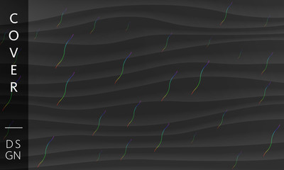 Dark modern background. Gray backdrop. Vector design template for poster, banner or any cover