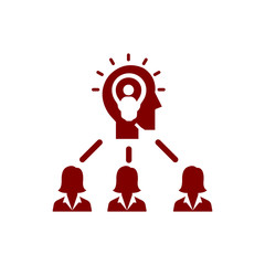 business team, creative team, lady team , group work , members, business creative team maroon color  icon