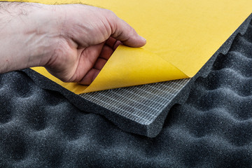 Acoustik sponge - Acoustik foam - fire retardant egg profile foam