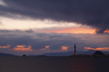 Fototapeta premium Seaside town of Turgutreis and spectacular sunsets