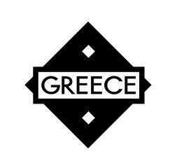 GREECE stamp on white
