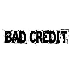 BAD CREDIT stamp on white