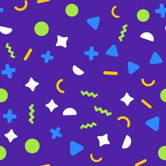 Memphis abstract seamless pattern