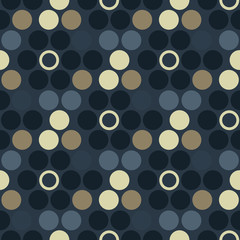 Circle irregular geometric seamless pattern