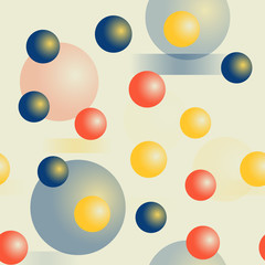 3d spheres seamless pattern