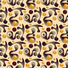 Abstract wild nature seamless pattern