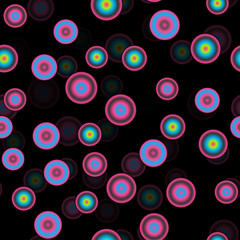 Sparkling circles 3d seamless pattern