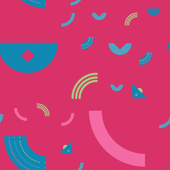 Elementary shapes chaotic seamless pattern