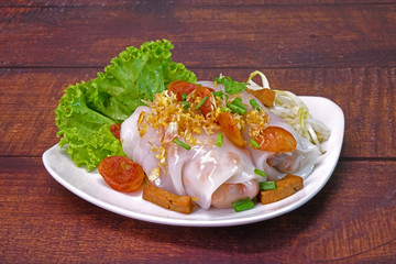 Rice noodle roll (or steamed rice roll) is a Cantonese dish from southern China and Hong Kong, commonly served either as a snack, small meal or as a variety of dim sum. Famous Chinese / Cantonese food