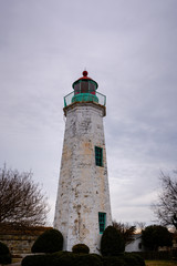 Old Comfort Point Lighthouse at Fort Monroe in Hampton, Virginia.