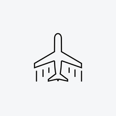 Obraz premium line airplane icon logo