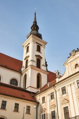 Fototapeta na wymiar Church tower in a town