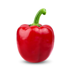 red pepper islated on white background. full depth of field