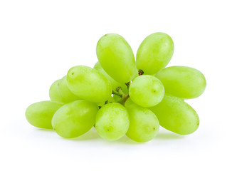 Green grape isolated on white. Full depth of field