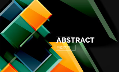 Squares and triangles geometrical background