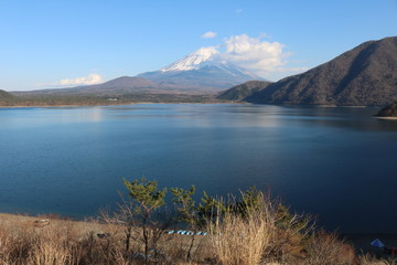 本栖湖の富士山