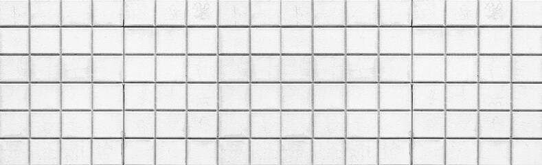 Panorama of White brick wall texture and background seamless