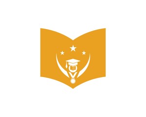 Fototapeta premium book,paper,document logo,icon of education Template vector illustration