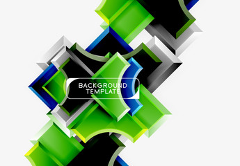 Geometrical 3d shapes background