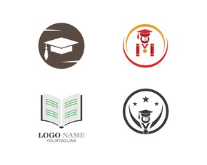book,paper,document logo,icon of education Template vector illustration