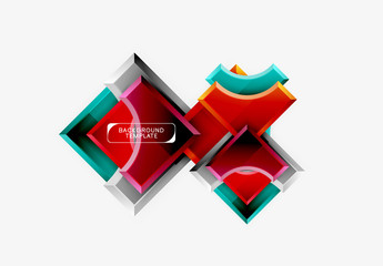 Geometrical 3d shapes background