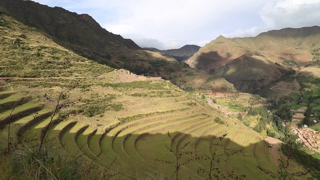 Pisaq, Ruins of Incan fortress ,Urubamba Valley, Peru