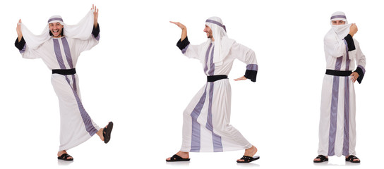 Male arab isolated on white background  