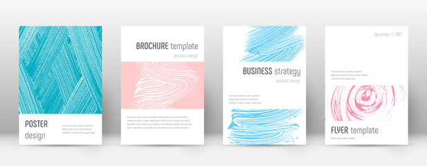 Cover page design template. Minimalistic brochure 