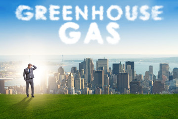 Ecological concept of greenhouse gas emissions