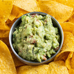 Guacamole and chips