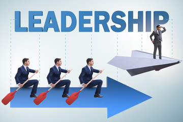 Leadership concept with various business people