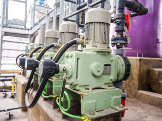 Pump and motor which popular to install with pipe in industrial such chemical, power plant, oil and gas.