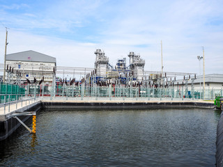 Electric power substation of combine cycle recover power plant.