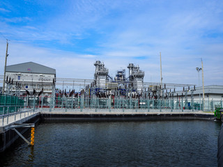 Electric power substation of combine cycle recover power plant.