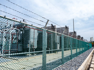 Electric power substation of combine cycle recover power plant.