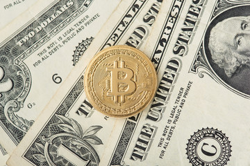 Bitcoin with dollars 