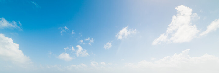 Small clouds and blue sky in the Caribbean