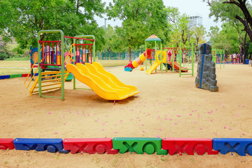 Children playground in the park