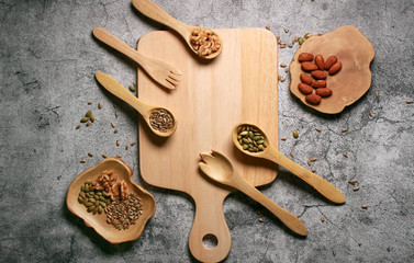 a healthy diet of various nuts