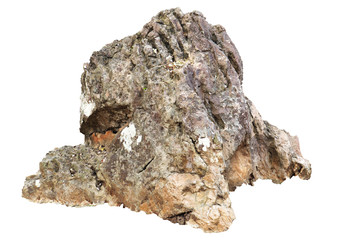 Obraz premium A group of stones rock lay isolated on white background,clipping paths