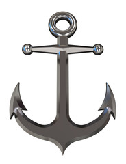 Anchor.3d illustration. Isolated on the white background