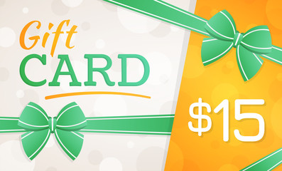 Gift Card, gift voucher - 15 dollars