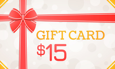 Gift Card, gift voucher - 15 dollars