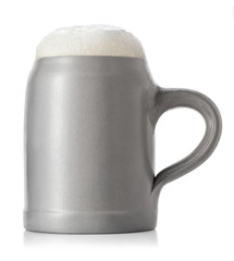 beer in ceramic mug