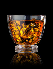 whiskey in glass