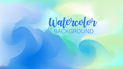 Pastel watercolor backdrop.  Fashion background. Watercolor brush strokes. Creative illustration. Artistic color palette. Vector illustration.