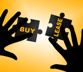Lease Vs Buy Words Depicting Mortgage To Buy Property Versus Renting - 3d Illustration