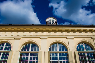 Warsaw, Poland, March 9, 2019: Orangery in the park Lazienki.