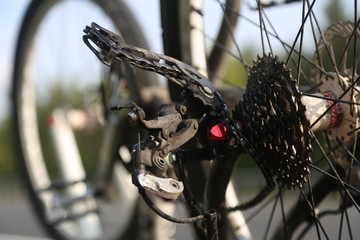Fototapeta premium bike on black background