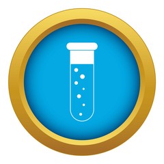 Blood test icon blue vector isolated on white background for any design